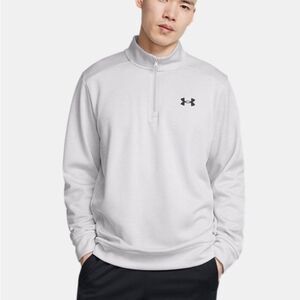 Under Armour Men's Threadborne Quarter Zip Heat Gear WHITE/GREY XL